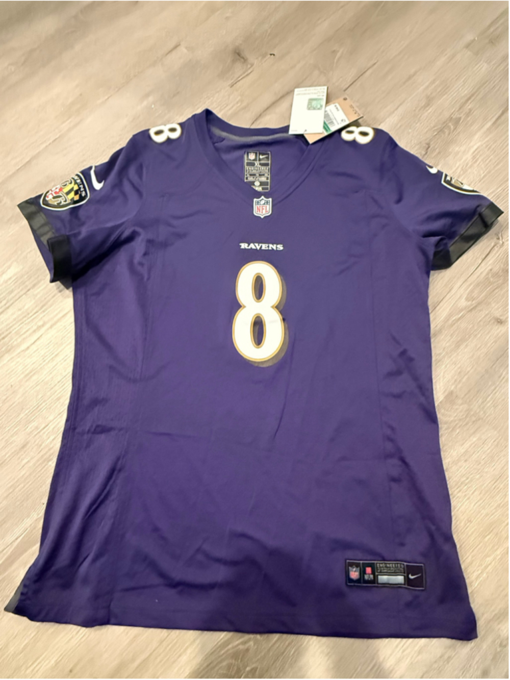 Women's Nike Baltimore Ravens Lamar Jackson #8 Purple Jersey Size XL